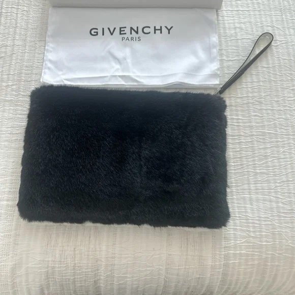 Givenchy White Faux Fur Clutch - Picture 3 of 5